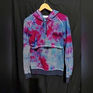 Nursing hoodie with custom tie dye